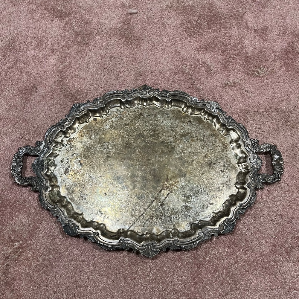 San Antonio Charity Horse Show 1968 Webster Wilcox Silver Tray